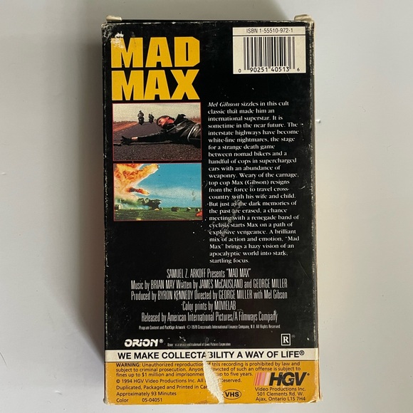 Mad Max VHS tape - Picture 4 of 6